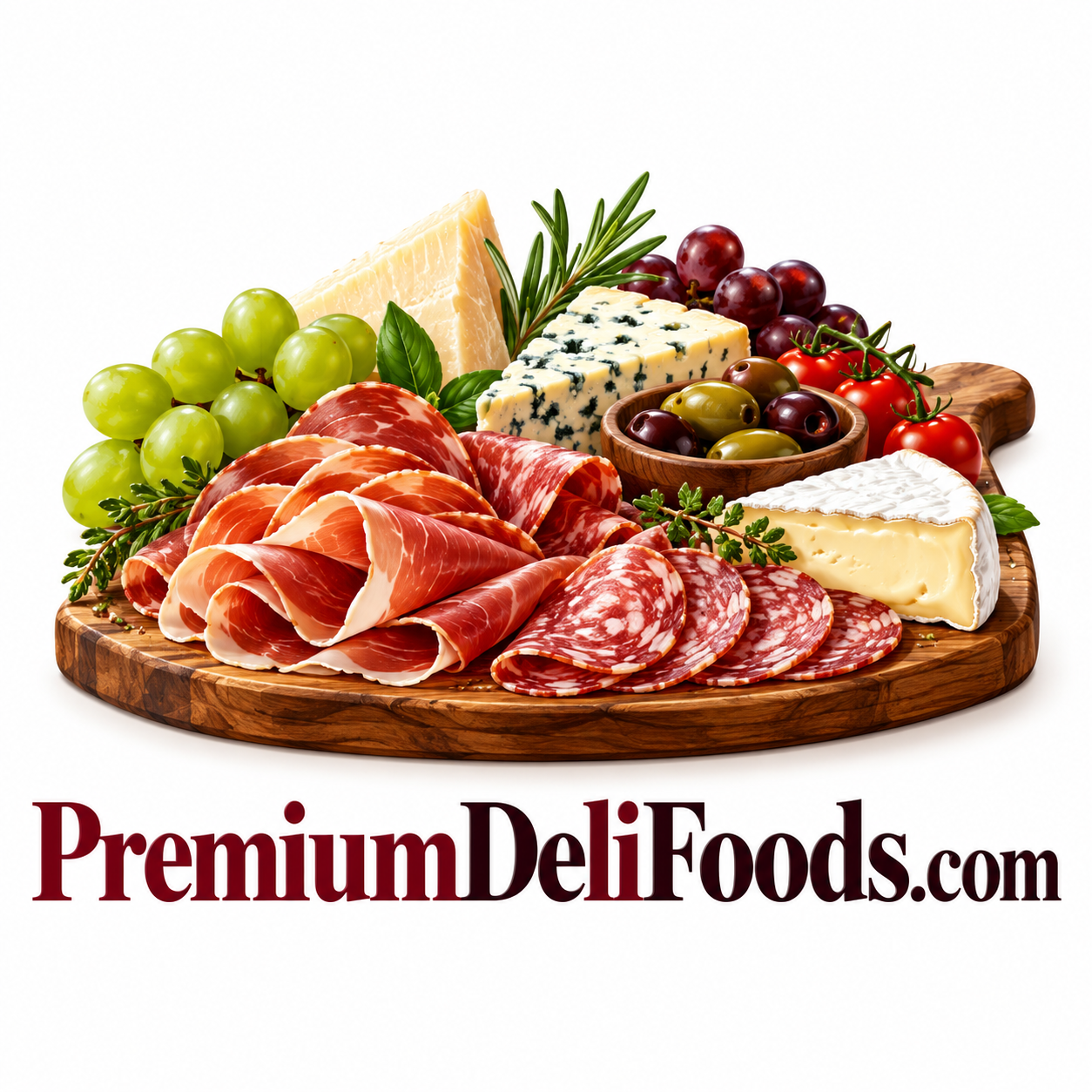 PremiumDeliFoods.com domain name artwork